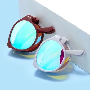 Коригиращи Сгънати Червено-зелени очила за дальтоников, Мъжки Слънчеви очила с покритие Portable Fold, Женски Нови точки за дальтоников с калъф