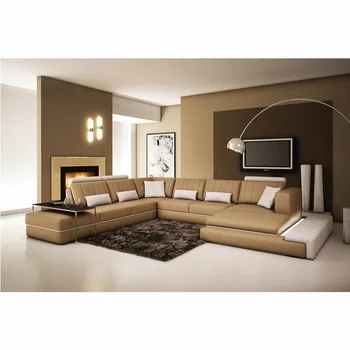 Модерни и елегантни комплекти мебели за хола Напълно, Кожен диван Love Set