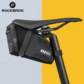ROCKBROS официалната Седельная чанта 3D Shell Непромокаемая Светоотражающая Противоударная Велосипедна тръба Чанта за задна подседельного на сондата Аксесоари за Велосипеди