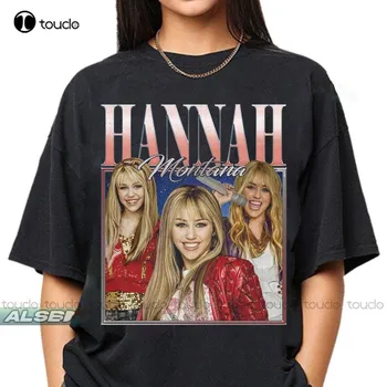 Риза на Хана Монтана, Тениска за фенове на Хана Монтана, Риза на Хана Монтана, Пуловер Хана Монтана в ретро стил 90-те, Реколта риза Xs-5Xl