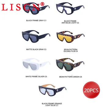 20 Двойки на стоки на едро търговия на Едро партиди на Извънгабаритни квадратни слънчеви очила за жени 2022 Слънчеви очила дамски големи нюанси 7 цвята K11590