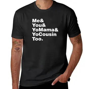 Тениска Йо' Mama Helvetica List, бързосъхнеща тениска с къс ръкав, тениска оверсайз, празни тениски, черни тениски за мъже