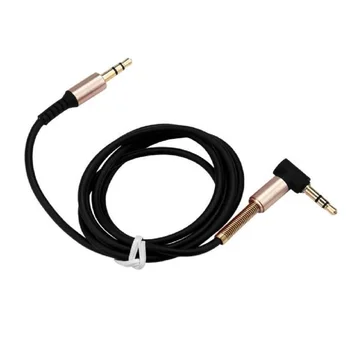 удлинительный кабел за автомобилни Aux Аудио слушалки с жак 3,5 мм мъж към мъж (черен)