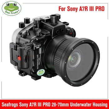 Корпус на Подводни камери Seafrogs 40 М/130 фута Калъф за Гмуркане Sony A7R III PRO С плосък пристанище FL2870