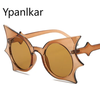 Хип-хоп слънчеви очила за жени, забавна прилеп Adumbral слънчеви очила анти-UV очила личност очила лещи кръгли декоративни