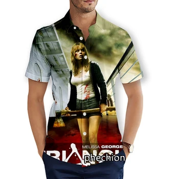 Летни мъжки плажни ризи phechion с къс ръкав, ежедневни ризи с триъгълен 3D принтом, Модни Градинска дрехи, мъжки блузи X67