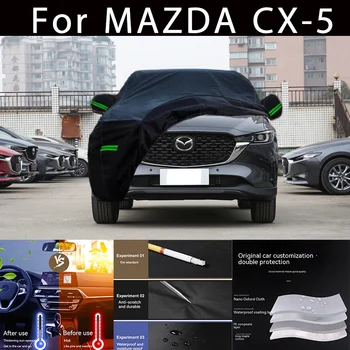 За MAZDA CX-5 Външна защита, пълни с автомобил сеат, снежната покривка, козирка, Водоустойчива прахозащитен външни автомобилни аксесоари