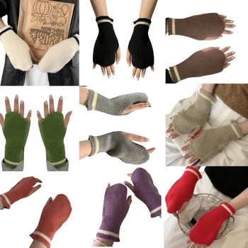 Дамски Универсални Ръкавици Ръчна изработка, Ръкавици, Ръкавици Без пръсти, Аксесоари За Дрехи 449B