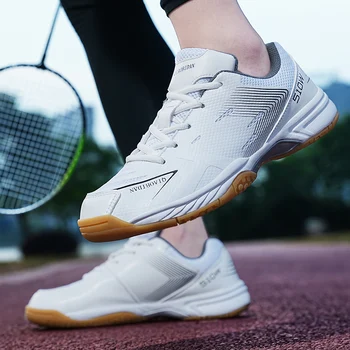 Луксозни мъжки маратонки за тенис тренировки, нескользящие студентски младежки футболни обувки за бадминтон, Удобни волейболни обувки за тенис