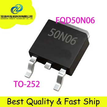 10 бр./лот, чипсет FQD50N06 50N06 50A 600V MOSFET TO-252 IC, в наличност