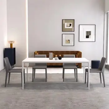 Модерна маса за хранене в стила на рок-енд-рол в минималистичен стил; Модерна маса за хранене с минималистичен дизайн за малки помещения;