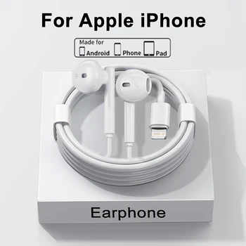 Оригинални Слушалки За Apple iPhone 14 Pro Max 13 12 11 Слушалки X XR XS 8 7 6 Plus Bluetooth Слушалки с Кабел, Аксесоари За телефони