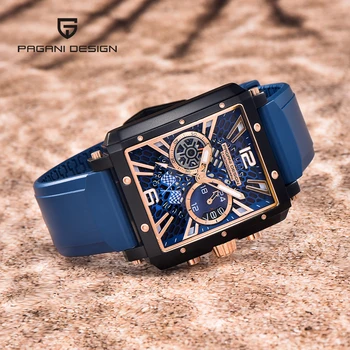 Мъжки Часовник PAGANI DESIGN най-добрата марка за Луксозни Автоматични кварцови часовници за мъже, спортен хронограф, Сапфирен огледало, Водоустойчиви часовници