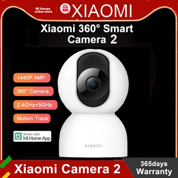Xiaomi Mi Smart Camera 2 PTZ 360 Градуса 1440p WiFi IP-уеб камера за видеонаблюдение от 2,4 Ghz И 5 Ghz При ниска осветеност Пълноцветен домашен монитор безопасността на Детето