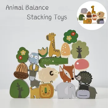 Играчки за полагане на домашни любимци, детски дървени везни, играчка Монтесори, развивающий модул за обучение подарък за рожден Ден за деца от 2-4 години