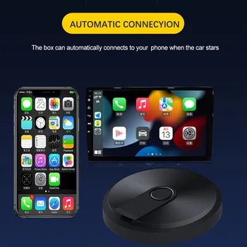 Безжичен адаптер CarPlay, щепсела и да играе, преобразува кабелна ключ Apple CarPlay в безжична, поддържа онлайн ъпдейт за автомобили
