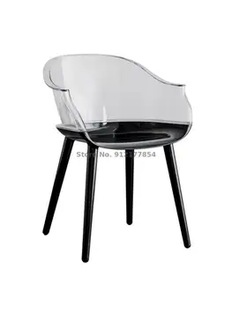 Скандинавски стол от Сайпана Творчески Прозрачен Стол Модерен Прост Пластмасов стол за Хранене Акрилен Стол Чиста Облегалка Магазин Чай с червено мляко