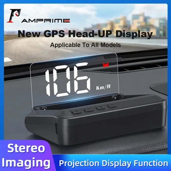 AMPrime C100 GPS HUD Централен дисплей, Акумулатор Интелигентно дигитално напомняне за тревожност Автоматично измерване на Скоростта Проектор М Електронни Аксесоари