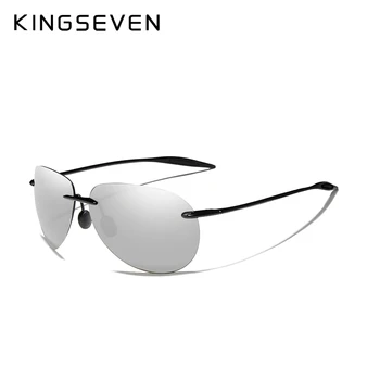 KINGSEVEN DESIGN Класически Мъжки Слънчеви Очила Пилот, Поляризирани Слънчеви Очила За Мъже, Огледални Лещи За Управление, Защита UV400, Oculos N7027