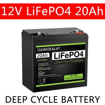 Нова Батерия LiFePO4 капацитет от 12 На 20 Ah, литиево-желязо-фосфатный батерия с капацитет 12 В 24 В, LiFePO4, Акумулаторна батерия за детски скутери, извънбордови мотор, не се облагат с данък