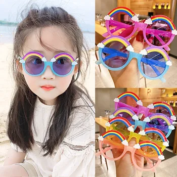 Нови Сладки детски слънчеви очила, Детски Класически улични очила с защита от UV400, Реколта кръгли слънчеви очила за момчета и момичета