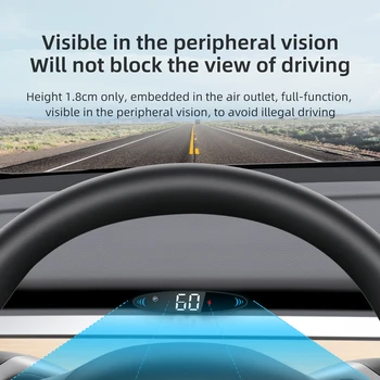 Дисплей Hud-Head Up За Tesla Model 3/Y Мощност на сигнала на завоя Безопасно и Удобно шофиране Останал батерия, Аксесоари за автомобилна електроника