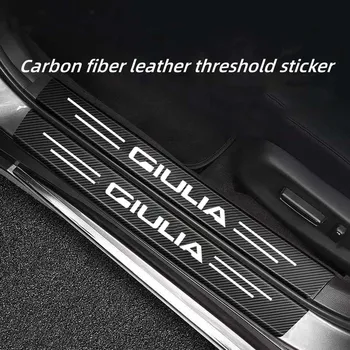 Автомобилна стикер от въглеродни влакна, странични залепващи водоустойчив стикер на задната броня, задната врата на Alfa Romeo giulia седан