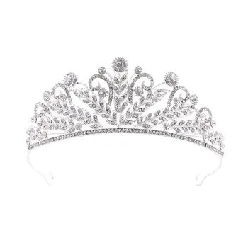 Проста и Атмосферни Корона, Диадема на Булката, 18-годишна принцеса, Корона за Възрастни За Рожден Ден, Сватбена рокля, Аксесоари за Коса