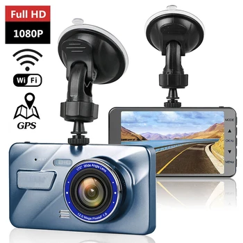 Автомобилен Видеорекордер WiFi Full HD 1080P Dash Cam Камера за задно виждане, видео Рекордер за Нощно Виждане Auto един dashcam GPS Logger Автомобилни Аксесоари
