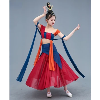 Класически Танцови Танцови костюми Дуньхуан, Професионални Танцови облекла за момичета, Рокли Hanfu, Дрехи за практикуване на Yangko