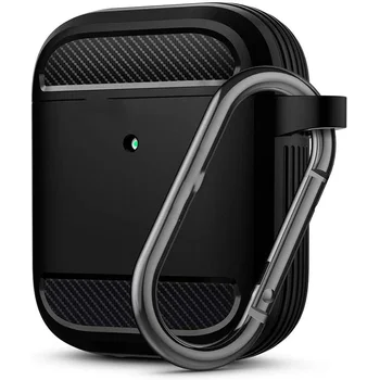 Чанта за слушалки с модел от въглеродни влакна За Apple калъф за Apple 1/2 [Видима led подсветка]