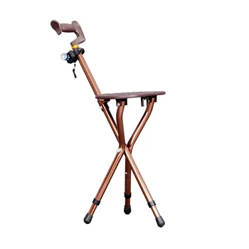 Седалка-бастун, стол-патерица, богат на функции бастун на четири крака и за възрастните хора с табуреткой