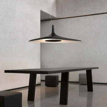 Окачен лампа италиански дизайн с неправилна форма и за масата за хранене, хол, ресторант, Черно-бял окачен лампа, Островна кухня осветление