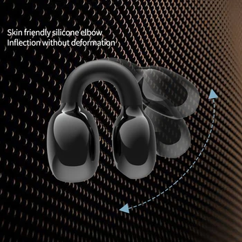 YX03 Безжични Bluetooth Слушалки Слушалки костна Проводимост Hi Fi Стерео Клипса за Уши Спортни Слушалки С Микрофон
