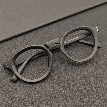 Нови кръгли очила в ретро рамки, Женски Мъжки рамки за очила, Компютърни оптични очила с защита от синьо лъчи, Реколта маркови дизайнерски луксозни очила