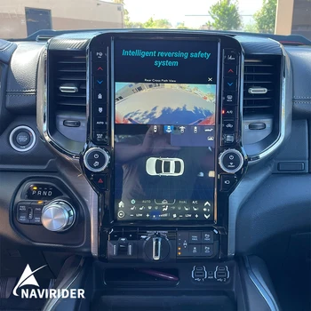 13,6 инчов Tesla Android Екран Радио 2din За Dodge Ram 2019-2021 GPS Carplay Автомобилен Мултимедиен Плейър Стерео Navi Главното Устройство