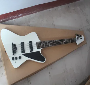 Продажба на едро на електрическа бас-китара firebird в бял цвят, звукосниматель EMG