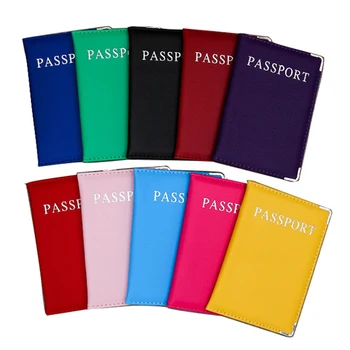 Корици за паспорти от изкуствена кожа, сладък калъф за визитни картички, пътен портфейл, Руски, Холандски калъф, Женски Розово портмоне-органайзер