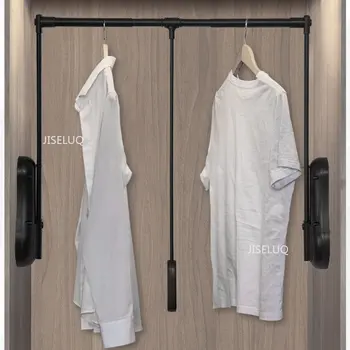 Закачалка за дрехи в гардероба От алуминиева сплав, Обзавеждане с автоматично отскок, Демпфирующая греда спускане