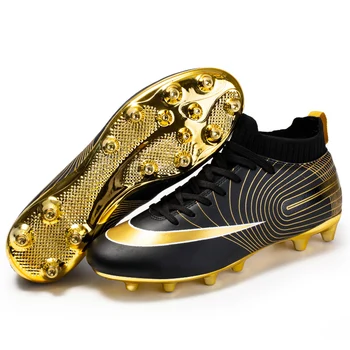 2023 Унисекс Обувки MG Футболни Обувки За тренировки на открито Обувки със златни плочи Маратонки с дълги шипове Футболни обувки