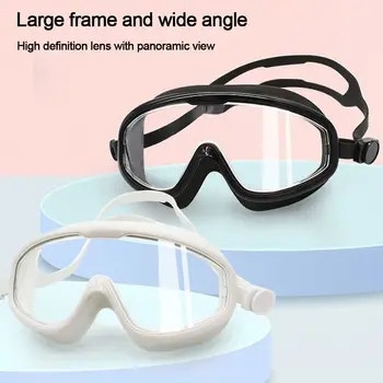 Водоустойчив фарове за очила за плуване за възрастни С широк преглед, очила за гмуркане с висока разделителна способност, очила за плуване в голяма рамка
