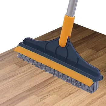 Четка за миене на пода с дълга дръжка 2 В 1, въртяща се на 120 градуса с четка за почистване на баня и кухня, дюза за почистване цепки