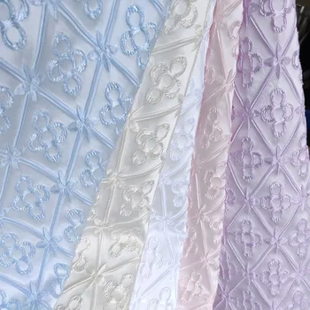 Дизайн жаккардовой плат с бял релефен Материал за шиене на Плат за дрехи Рокля Dress 145 см се Продава за квадратни метра