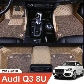 Специално Подбран Авто Подложка за Audi Q3 8U 2012-2018 Аксесоари За Интериора Здрав Дебел Килим По поръчка за лявото и дясното с