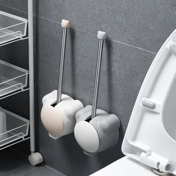 Креативен стенен набор от тоалетни четки за баня, Домакински четка за почистване на тоалетната чиния, една Проста Четка за почистване на Тоалетни, Без мъртъв ъгъл