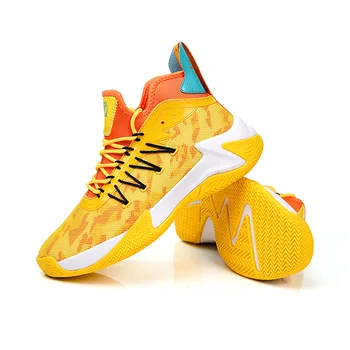 Баскетболни Маратонки TopFight Mid Cut Mesh, Оранжеви Мъжки Спортни обувки Advanced Basket, Спортни обувки за баскетбол с амортизация, Спортни обувки за баскетбол