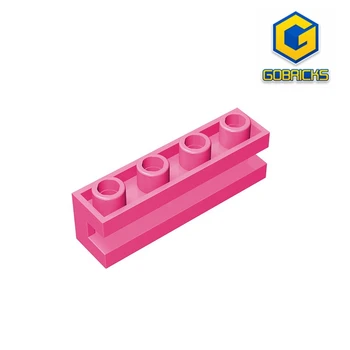 Промяна тухла Gobricks GDS-1193, 1 x 4 с пазом, съвместим с детски развивающими градивните елементи на lego 2653 