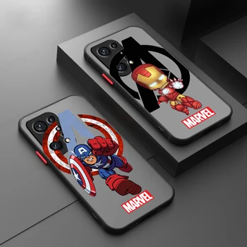 Marvel Капитан Америка За OPPO Find A93 A76 A74 A54 A55 магистрала a57 Pro X3 Pro X2 Pro 4G 5G Матиран Прозрачен калъф за вашия телефон