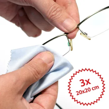 3 бр. Кърпа за почистване на Очила от микрофибър Оптично качество на 20*20 см