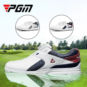 PGM Мъжки дишащи обувки за фитнес, голф, Мъжки спортни обувки с гумена подметка, устойчива на плъзгане, с бърз шнур, Водоустойчив обувки за тренировки